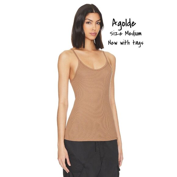 Agolde Scoop Neck Cali Tank Top - Size Medium, New with Tags, USA Made - Picture 1 of 4